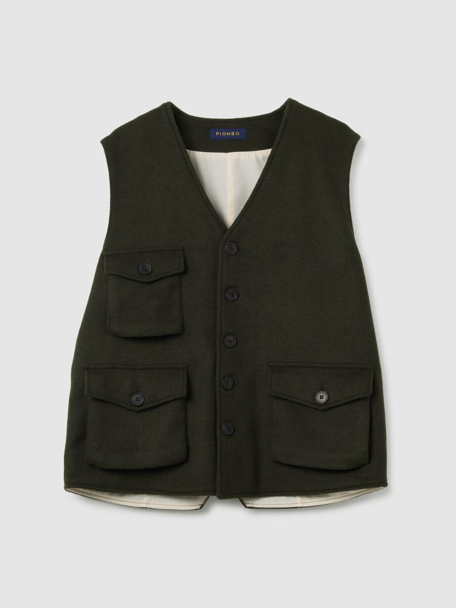 Green Vest with Multiple Pockets_0
