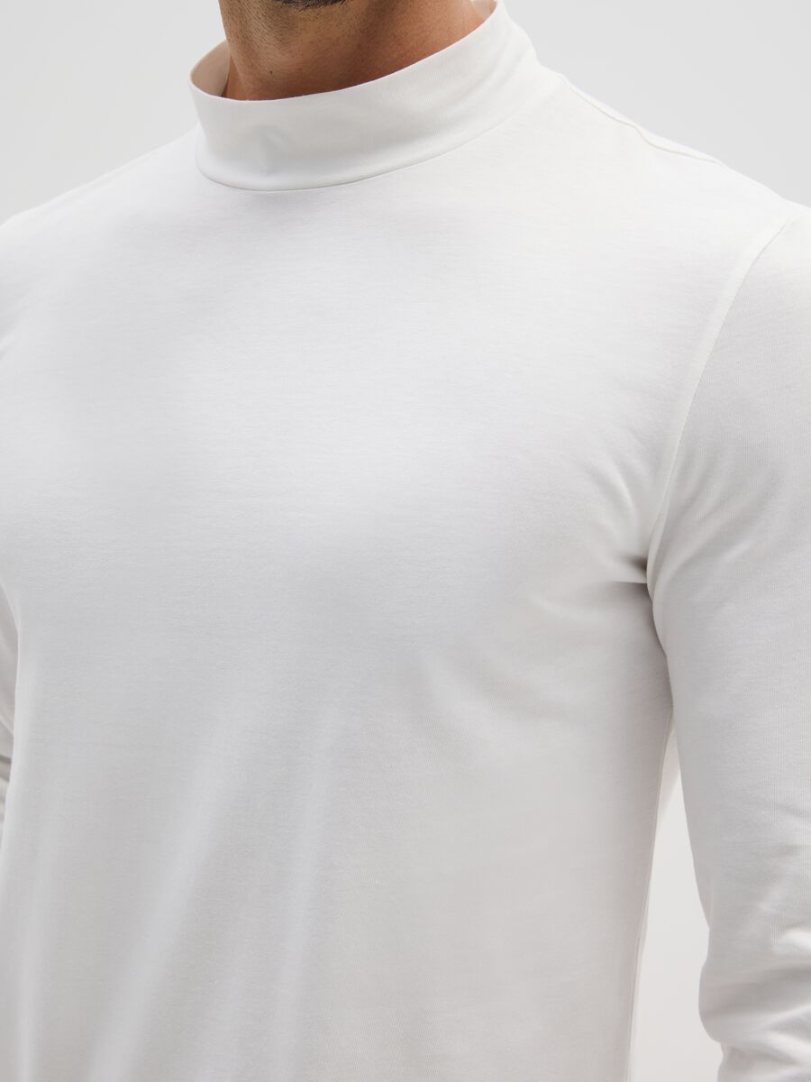 Maglia bianca in puro cotone italiano regular fit_3