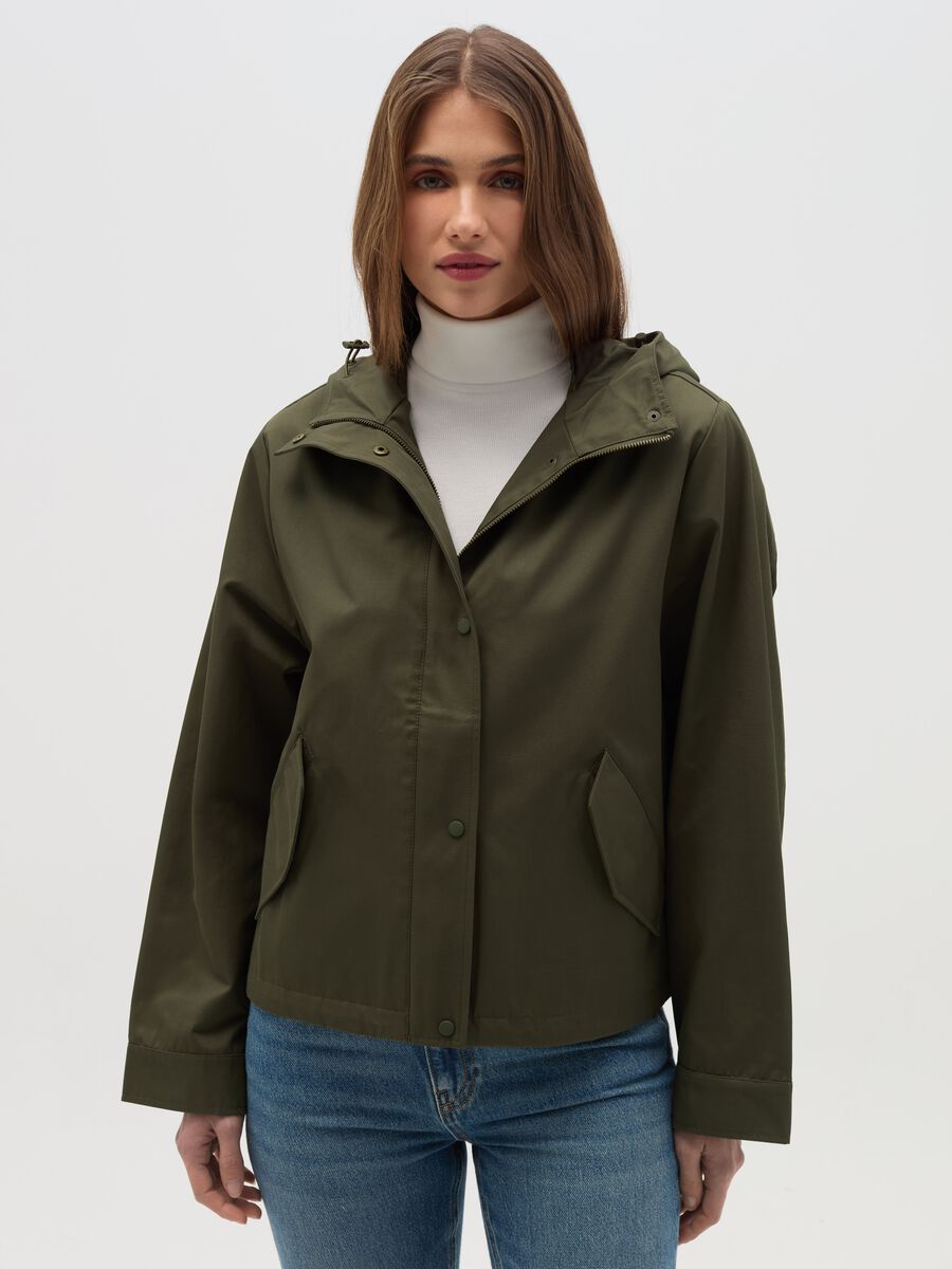 Short jacket with hood_0