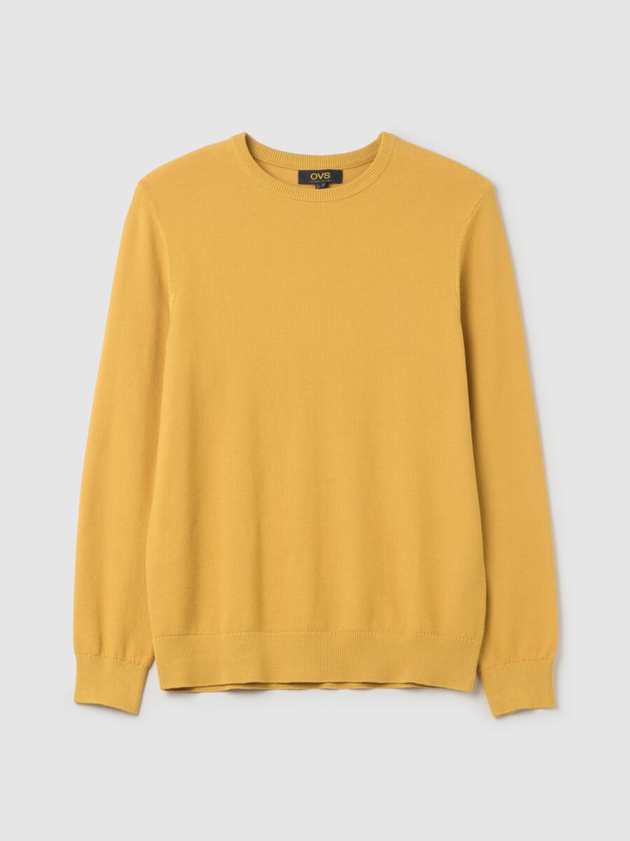 Cotton pullover with micro weave_4
