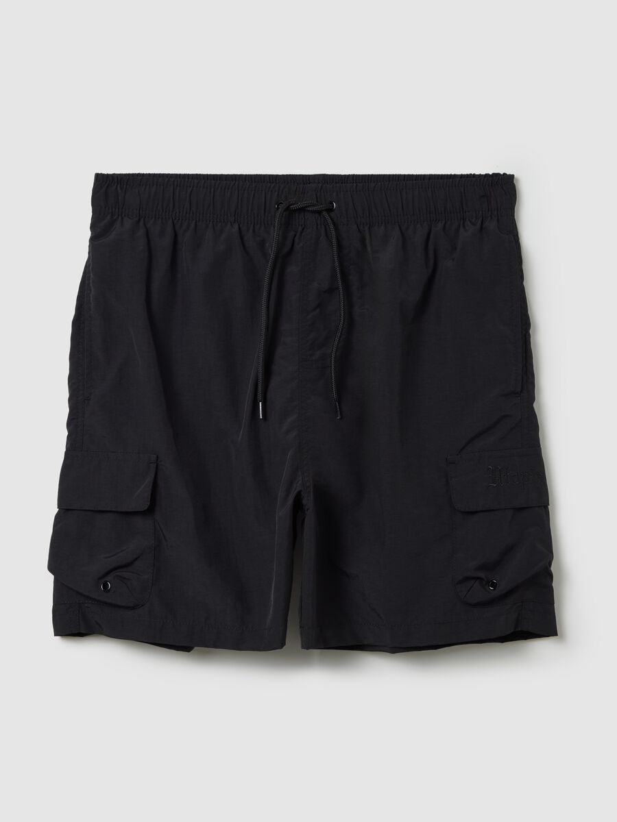 Cargo Swim Shorts Black_6