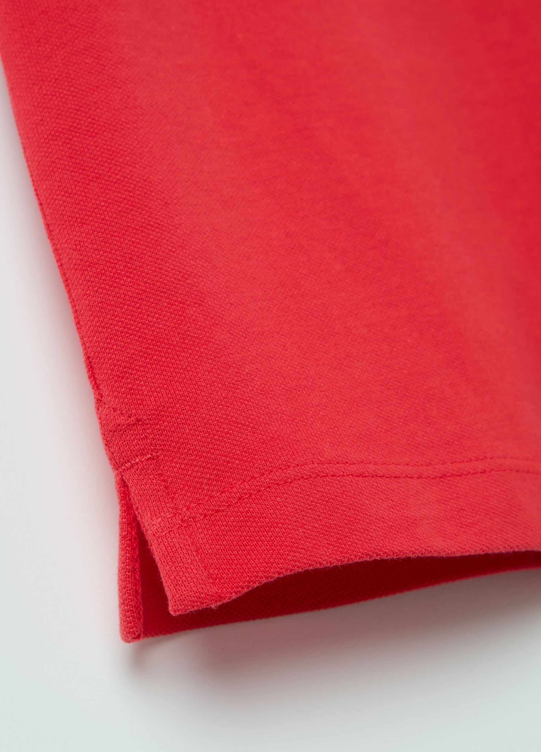 Cotton polo shirt with patch and "Yacht Club" embroidery