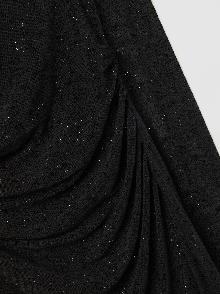 Black off-shoulder dress regular fit_5