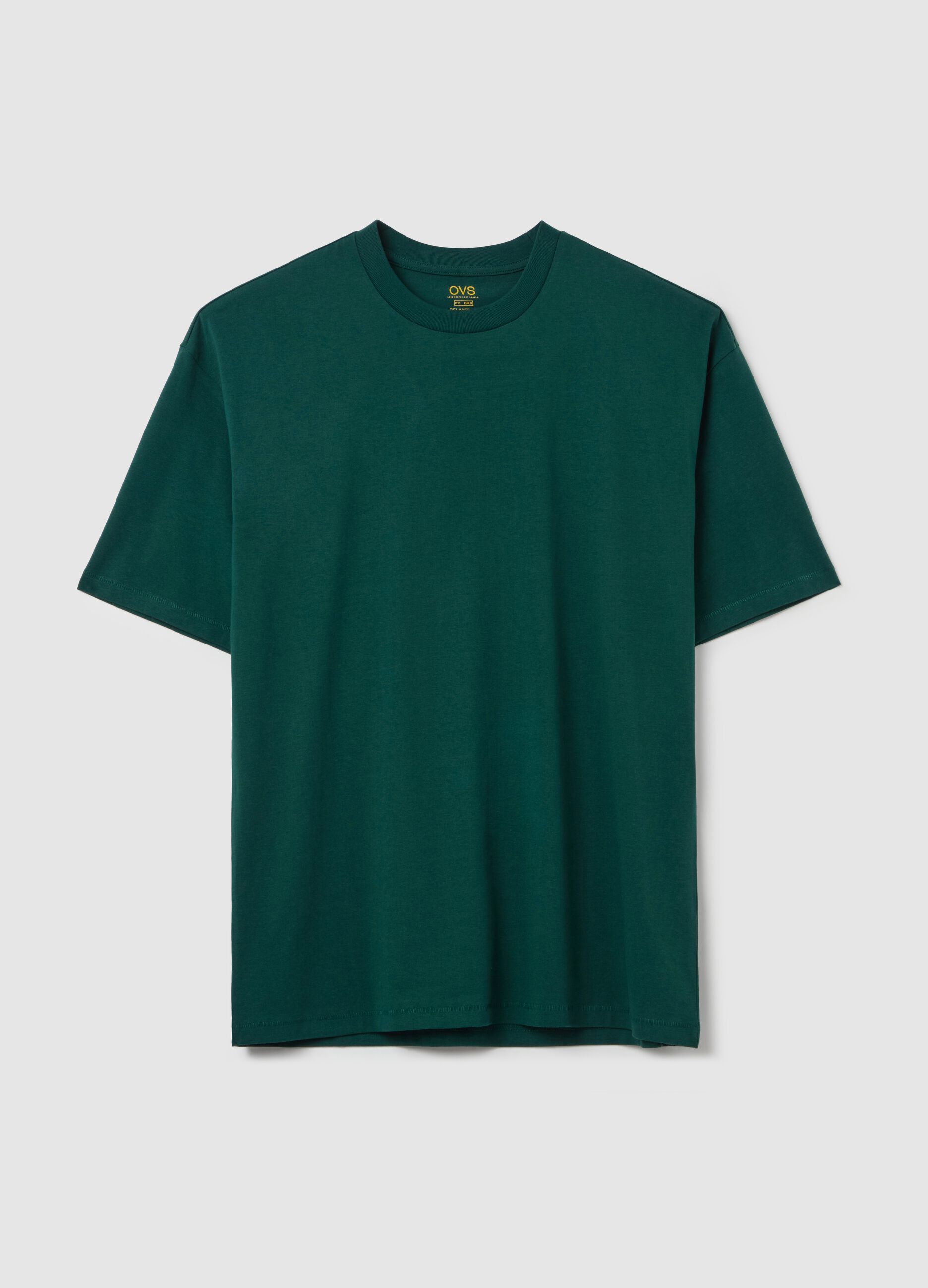 Solid colour T-shirt in organic cotton