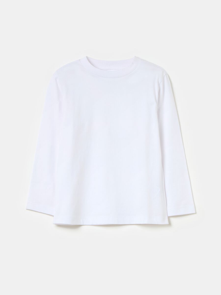 Maglietta Bambini Maniche Lunghe Bio - 100% Cotone, Tinta Unita - Foto 3