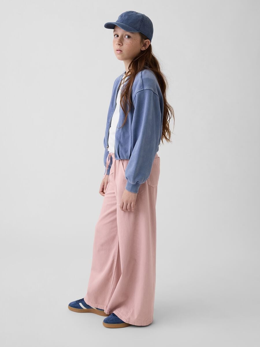Pure cotton wide-leg trousers_0