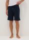 Blue pyjama shorts in pure cotton regular fit_1