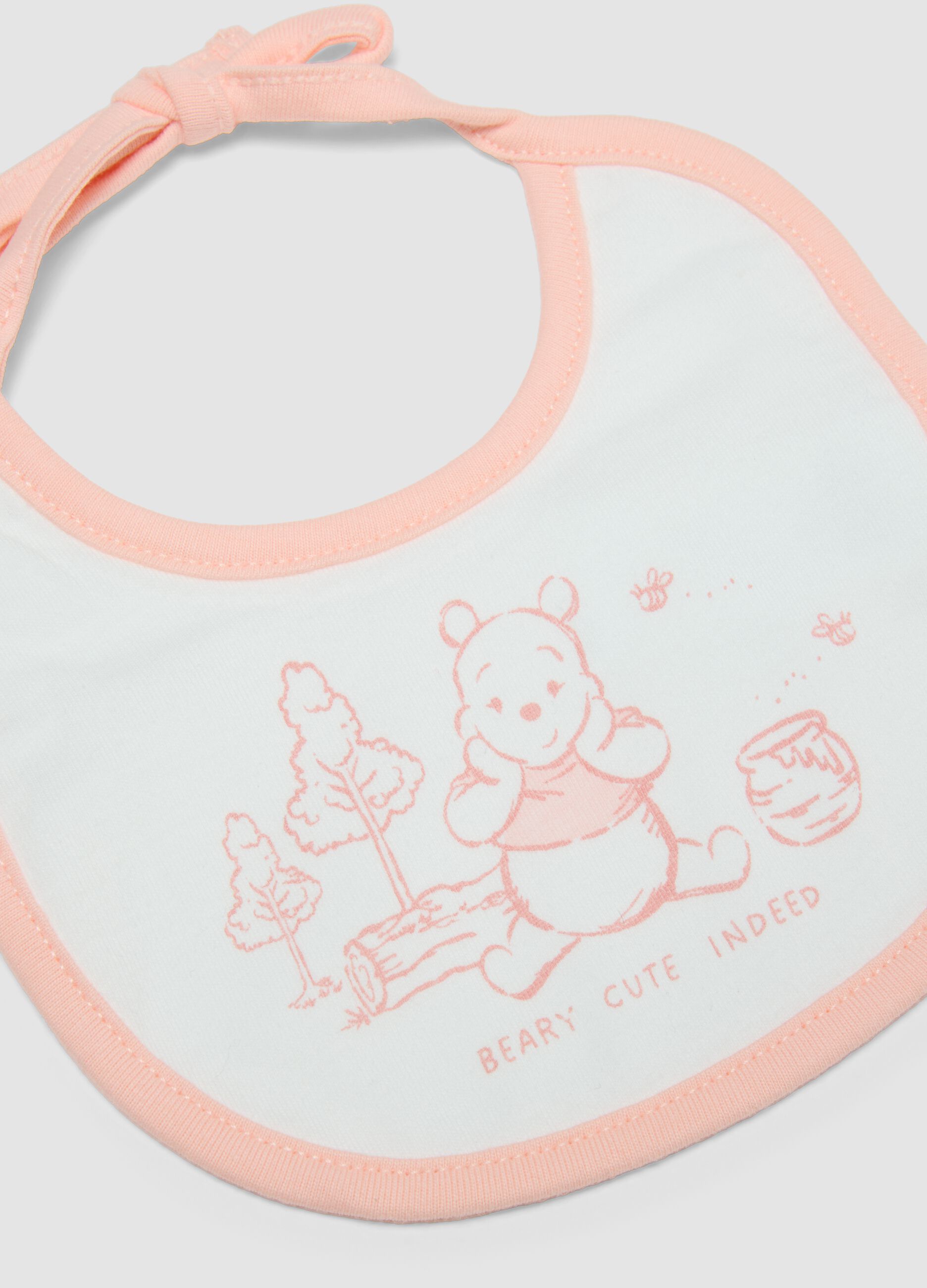 2-pack of multicolour pure cotton bibs for baby girls Winnie-the-Pooh