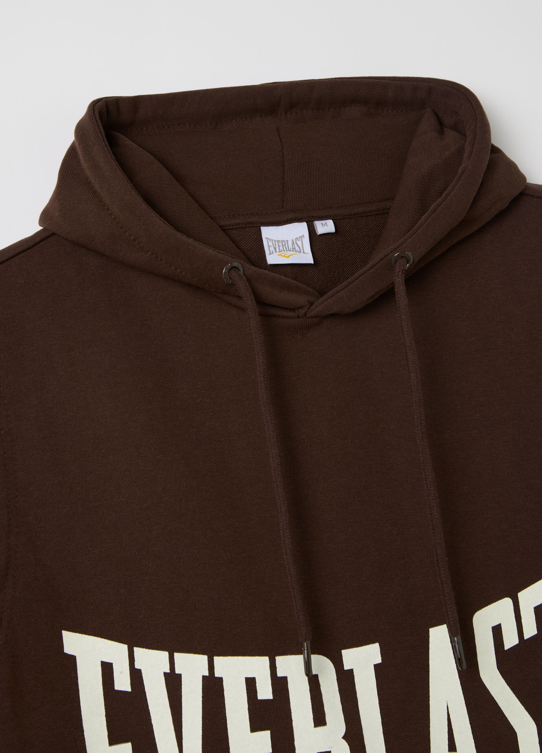 Brown sleeveless sweatshirt with print