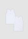 2-pack of girls&rsquo; white organic cotton vests, regular fit_0