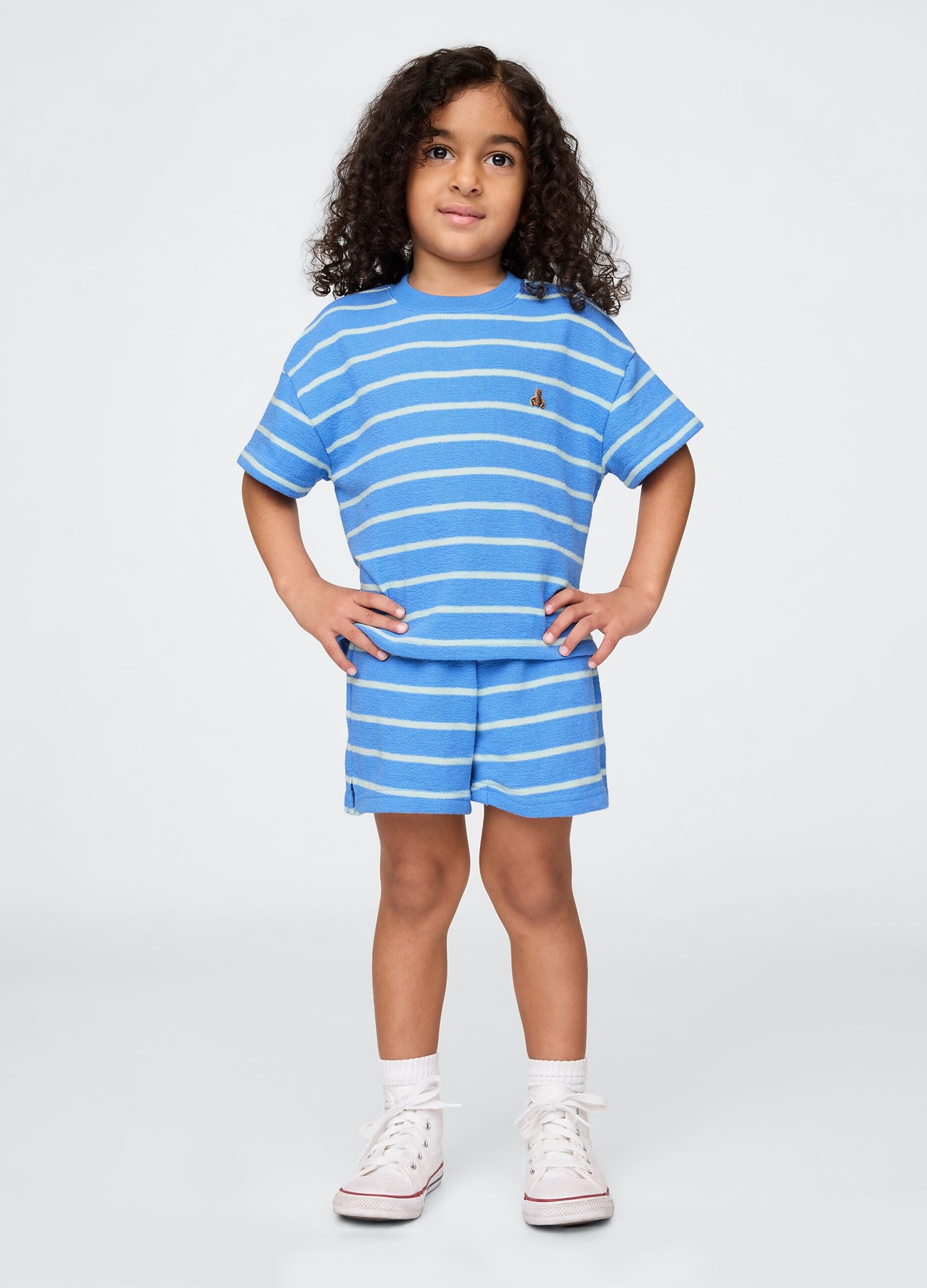 Light blue striped GAP Kids set