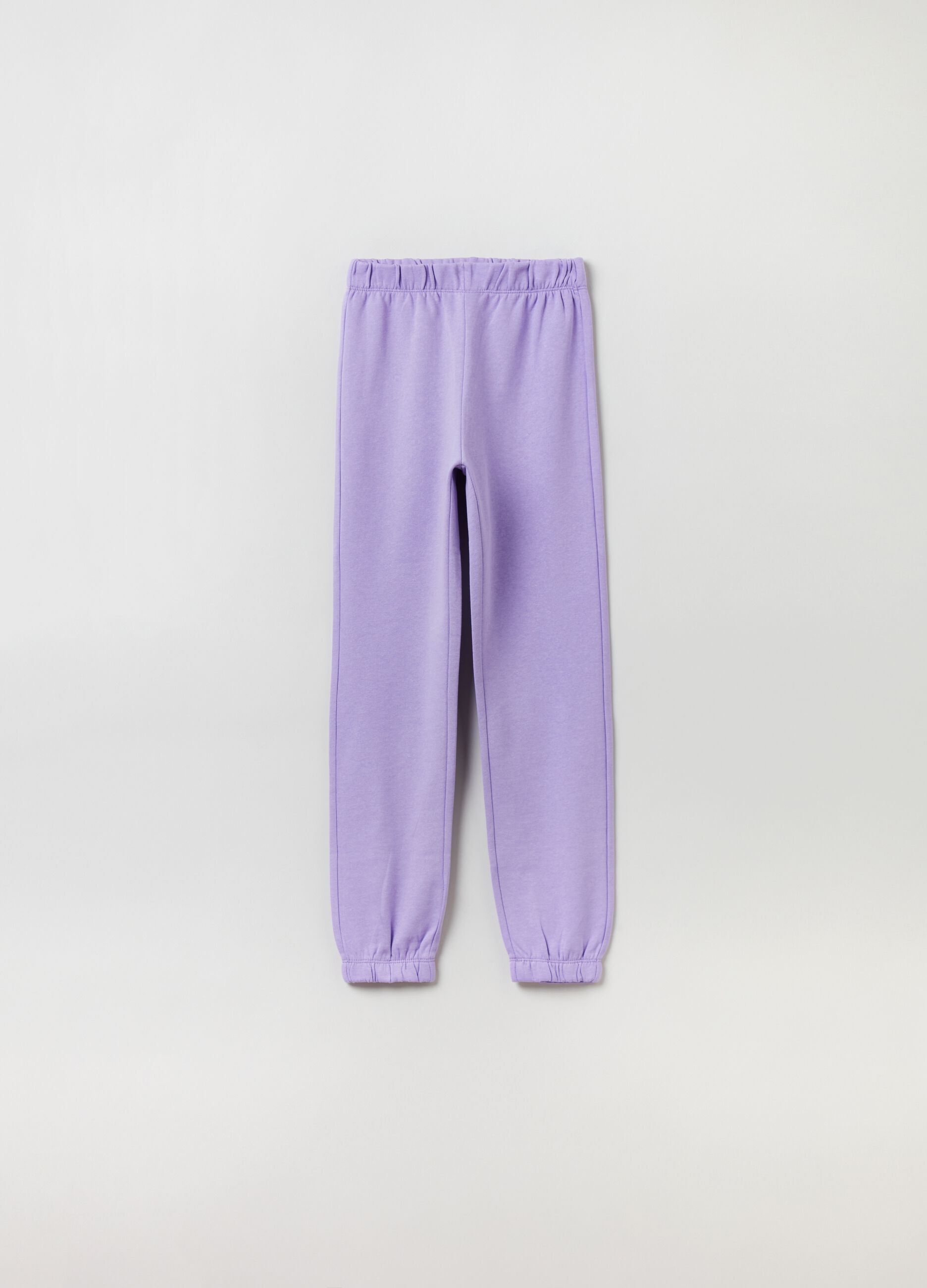 Joggers in felpa con profili elasticati_0