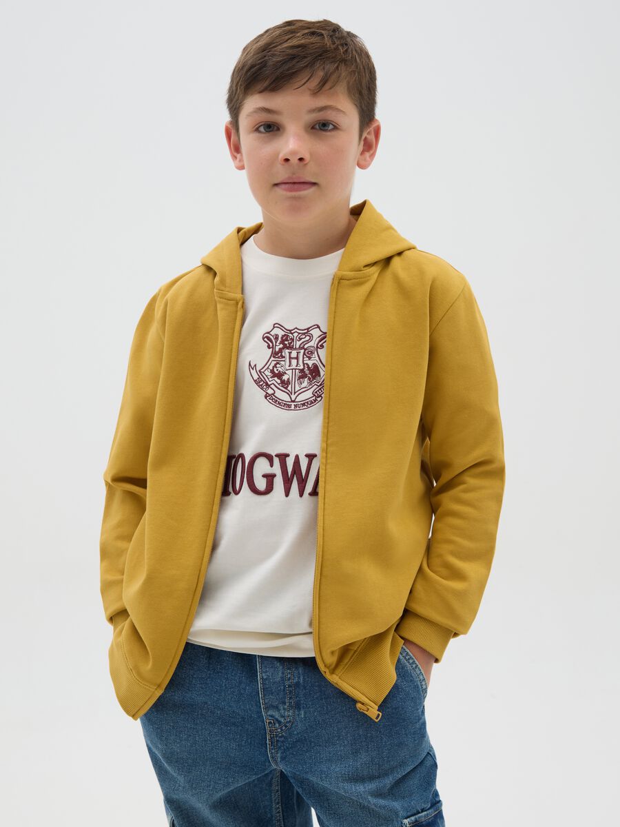 Boys' yellow hoodie with zip_0