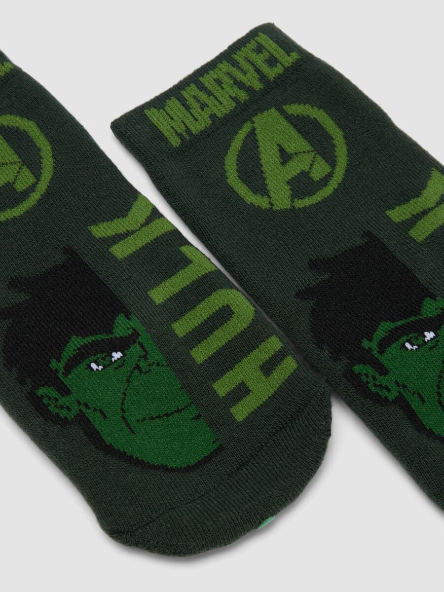 2-pack of short non-slip organic stretch cotton socks with The Avengers print_1