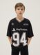 Children's black pure cotton regular fit T-shirt with PlayStation logo_0