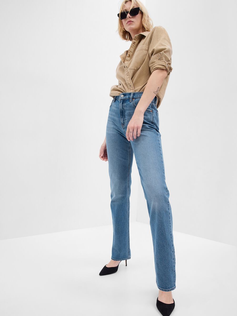 Straight-fit, high-rise jeans_0