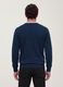 Blue crew-neck jumper in viscose blend, regular fit_2