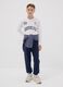 Blue regular-fit joggers in pure organic cotton for boys_0