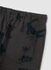 Children's grey pure cotton regular fit trousers with dinosaur print_3