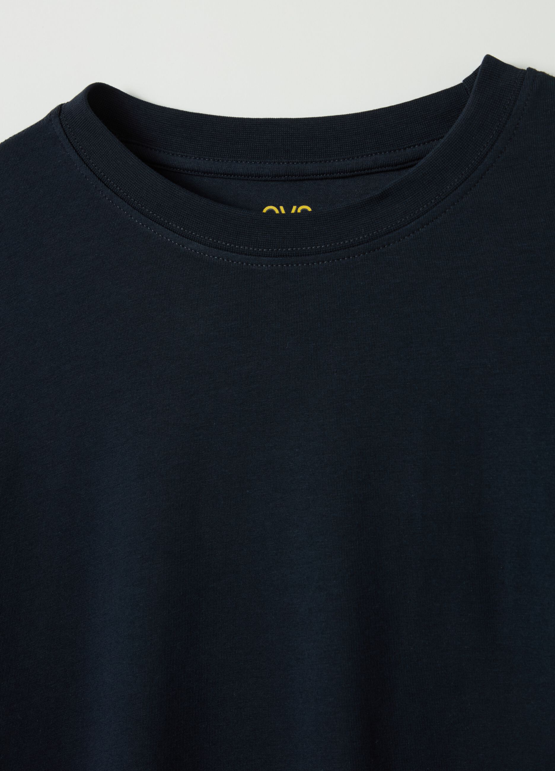 T-shirt a maniche lunghe in cotone stretch