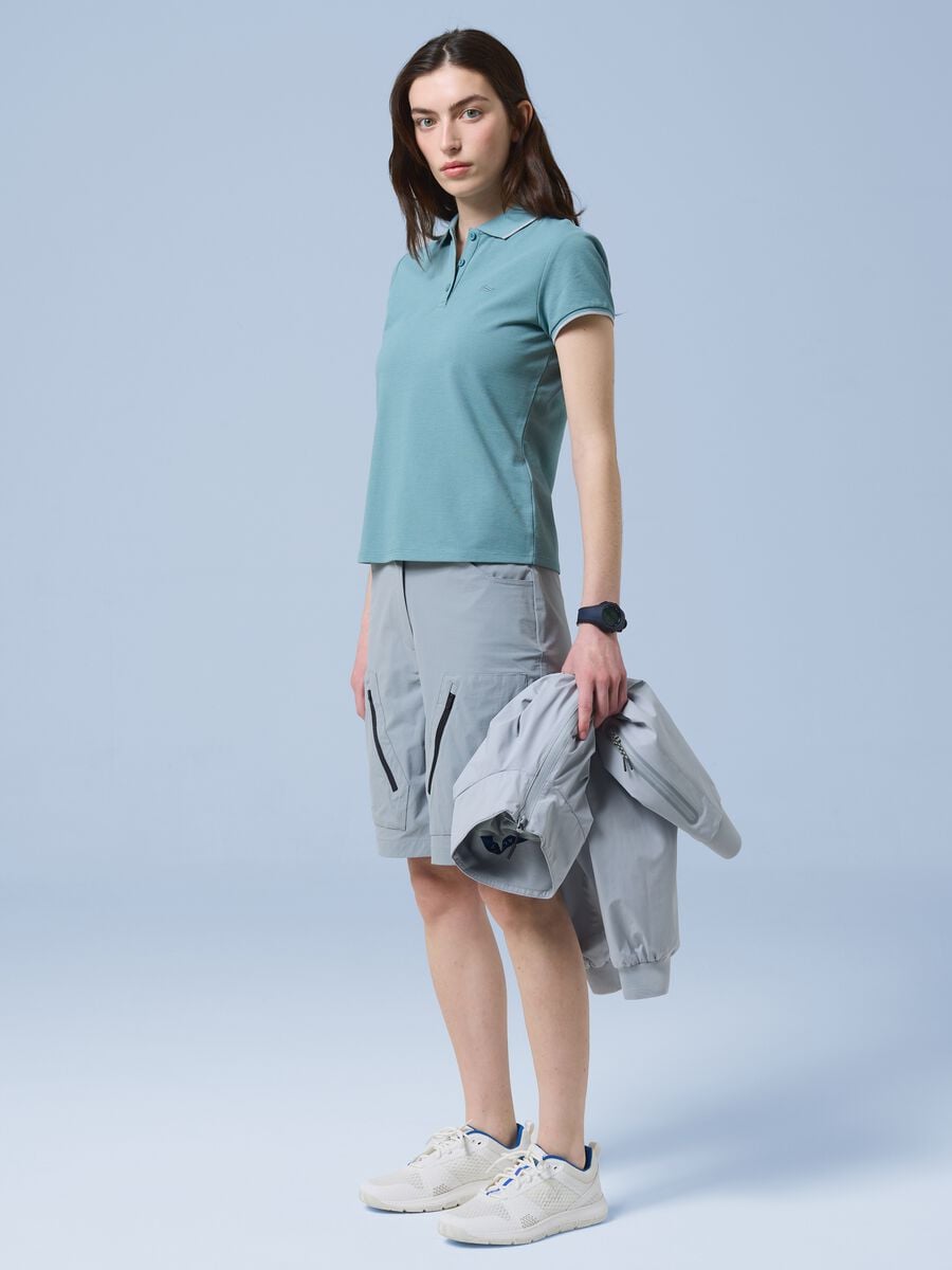 ALTAVIA SAILING green stretch cotton polo shirt_0