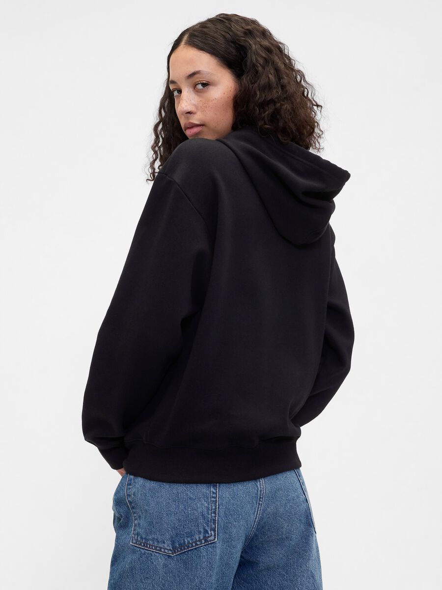 Felpa con cappuccio e zip integrale_2