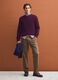 Maglia viola in misto cotone a coste con girocollo regular fit_2