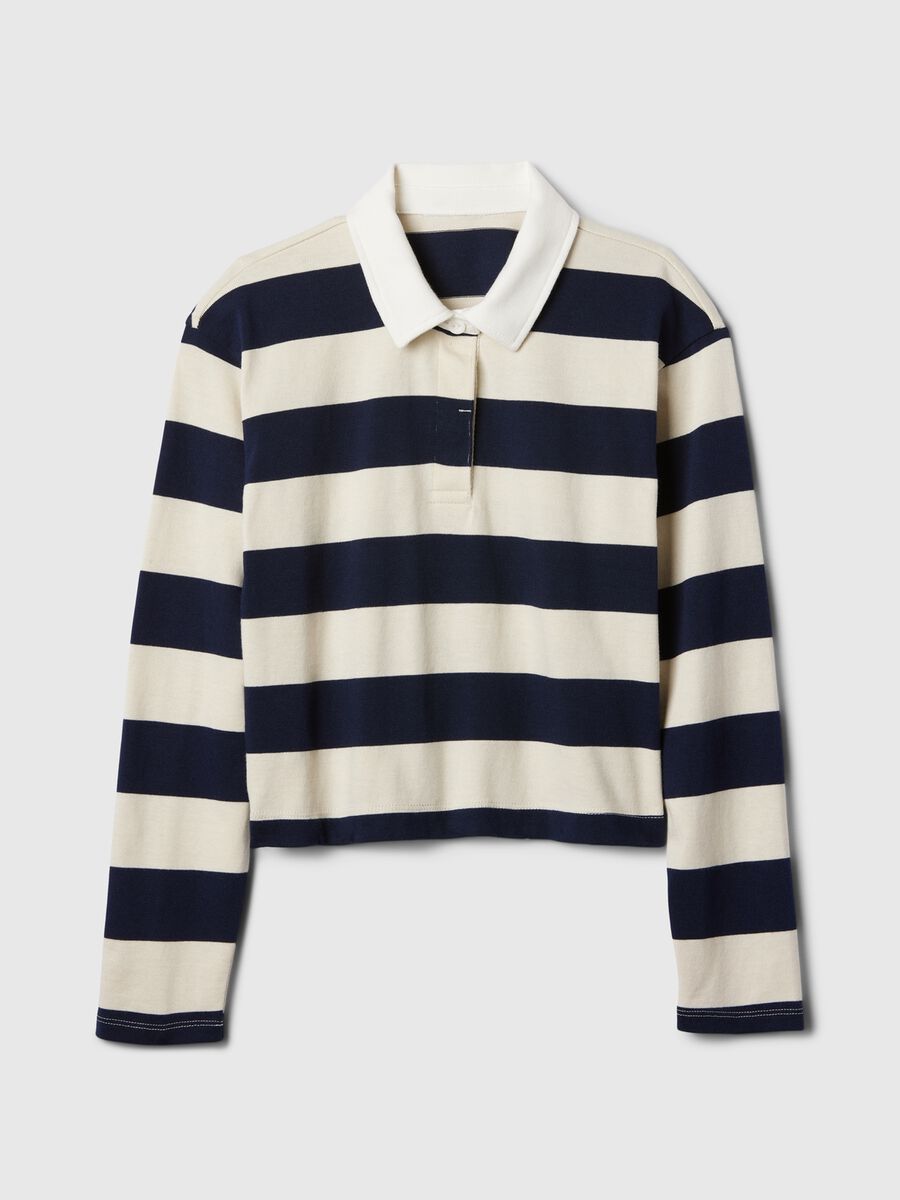 Striped polo shirt with long sleeves_2