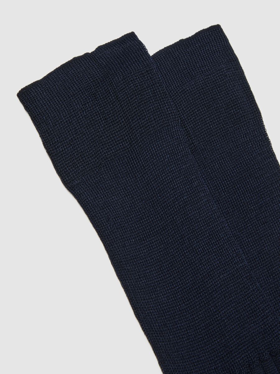Tripack long blue cotton socks_1