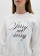 White cotton blend sweatshirt with regular fit crew neck_3