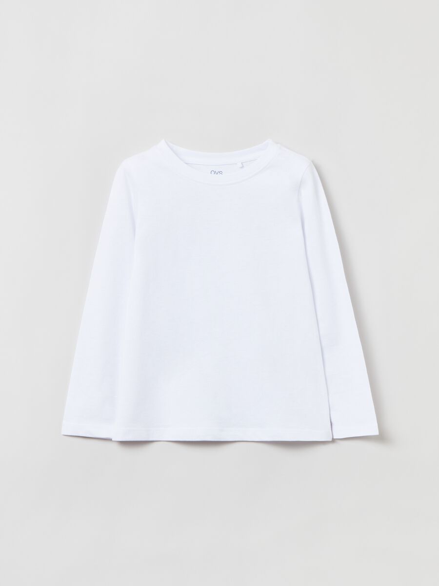 T-shirt in cotone tinta unita_0