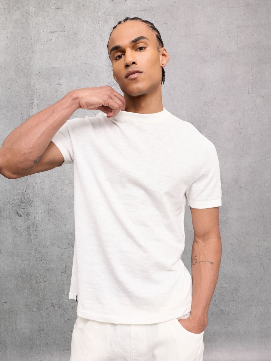 Knit T-shirt White_2