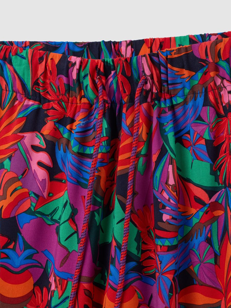 Women's Multicolour Viscose Trousers - Regular Fit_1