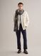 Beige cotton parka jacket, regular fit with pockets and zip_1
