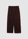 Brown cotton cargo trousers_4
