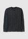 Maglione in puro cotone grigio regular fit_5