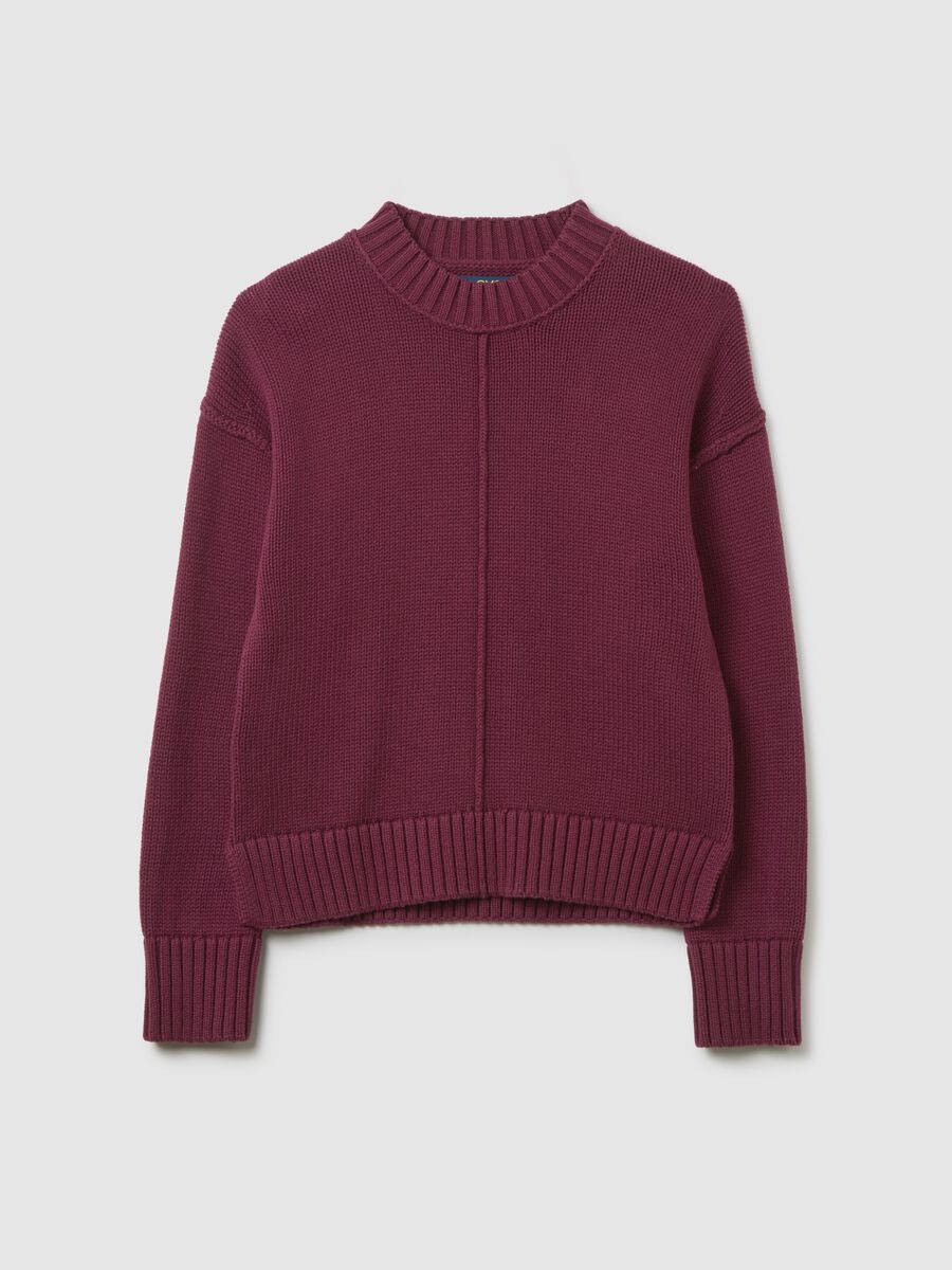 Purple Cotton Turtleneck Sweater_4