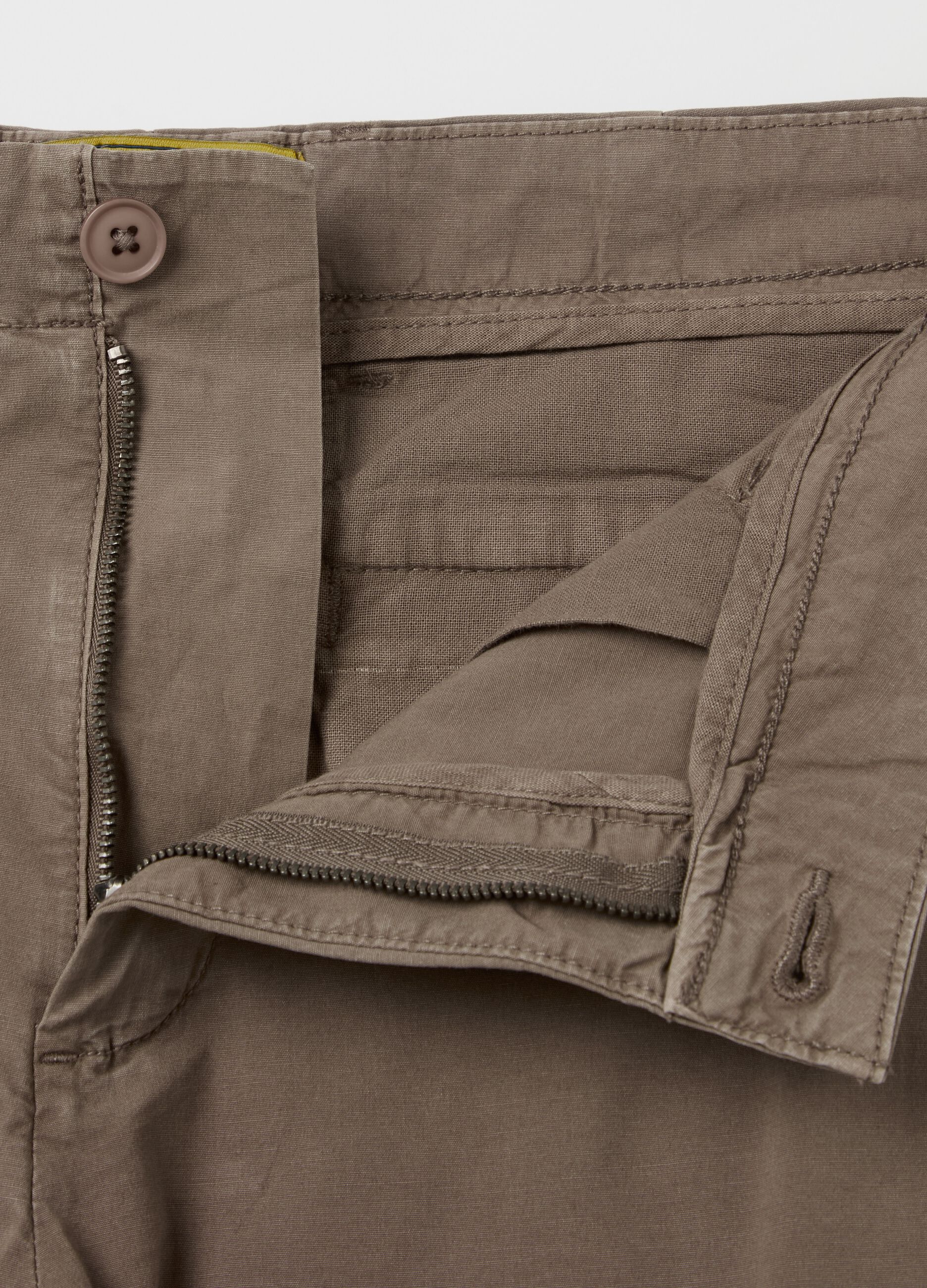 Stretch cotton chino trousers
