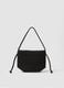Black woven bag with adjustable shoulder strap_0