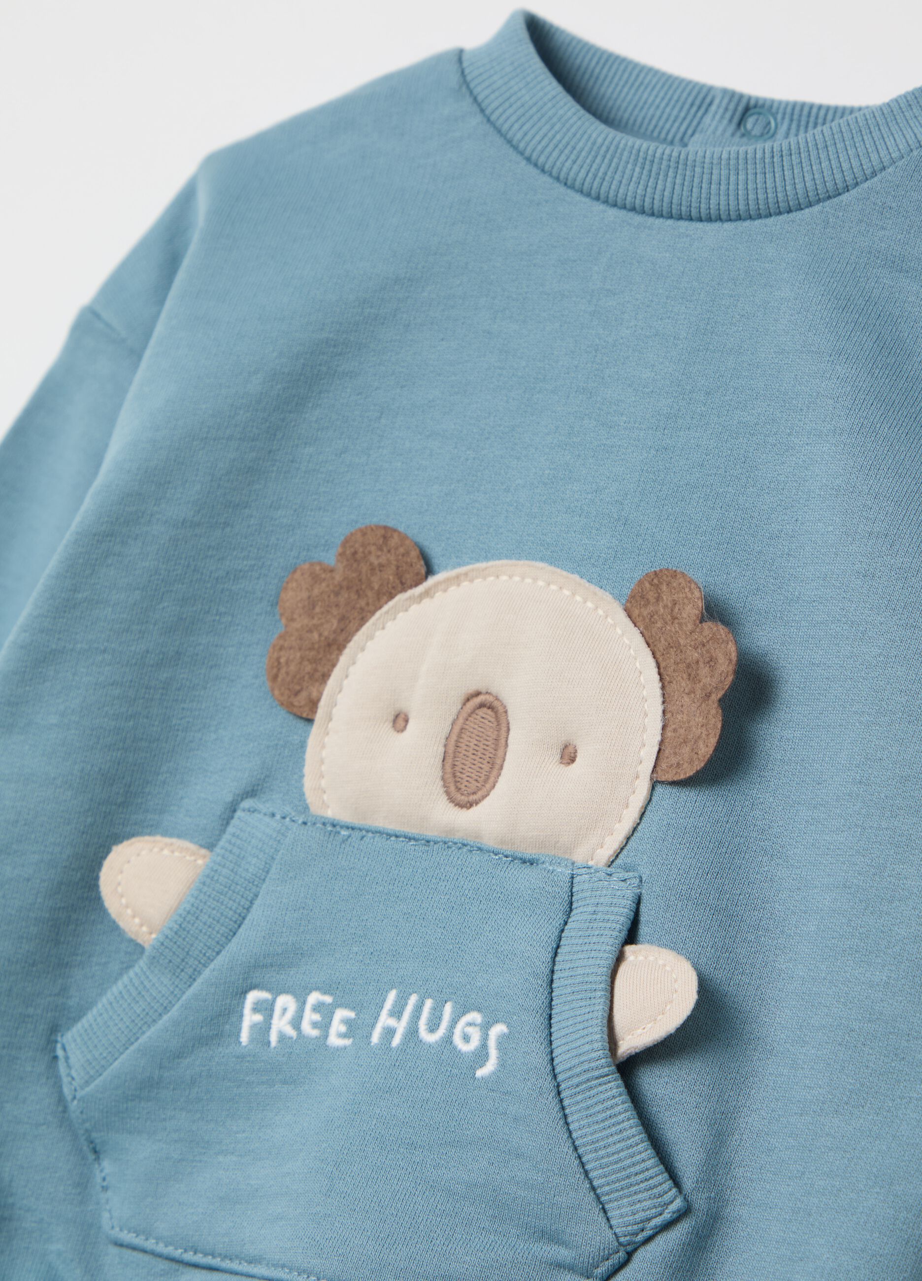Jogging set in cotone con applicazione koala