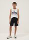 Black and white pure cotton set with top and shorts_0
