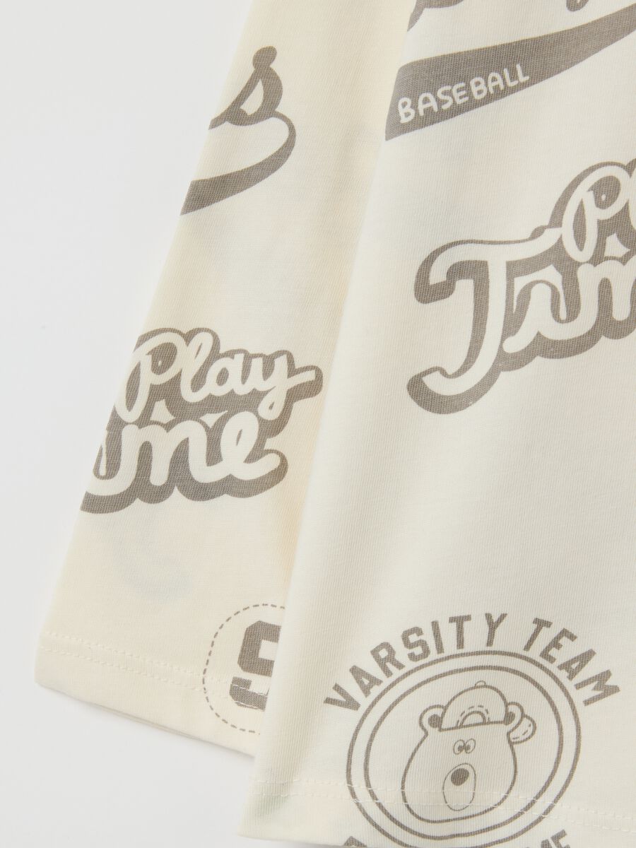 Children's beige pure cotton regular fit t-shirt_2