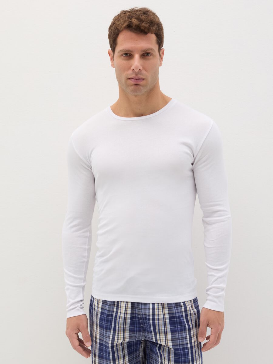 Long-sleeved undershirt in organic cotton_0