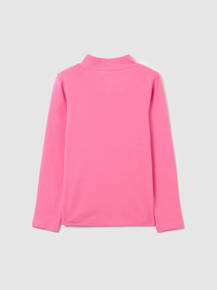 T-shirt with mock neck and print_1