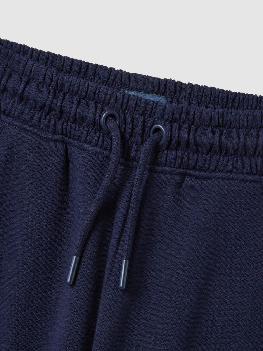 Girls' blue pure cotton trousers regular fit_2