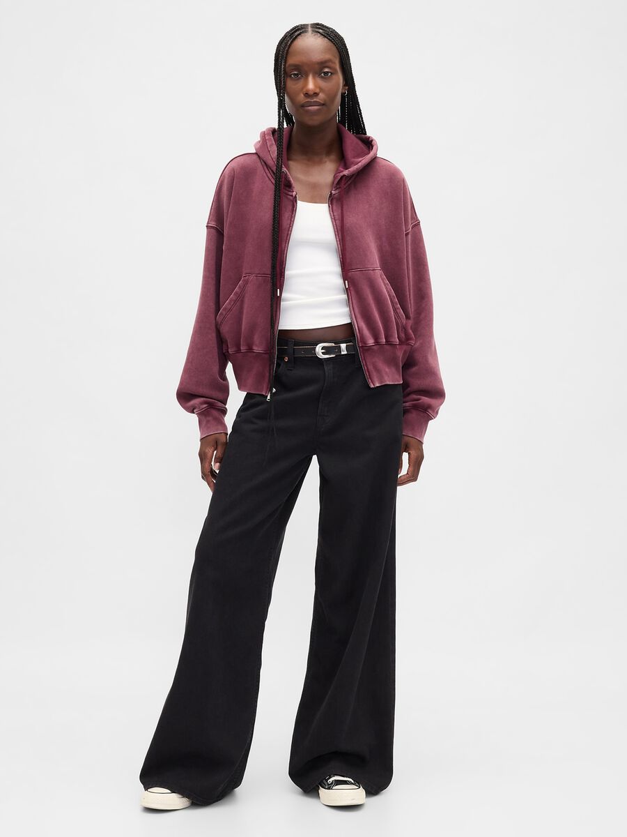 Purple Hoodie with Full Zip_2