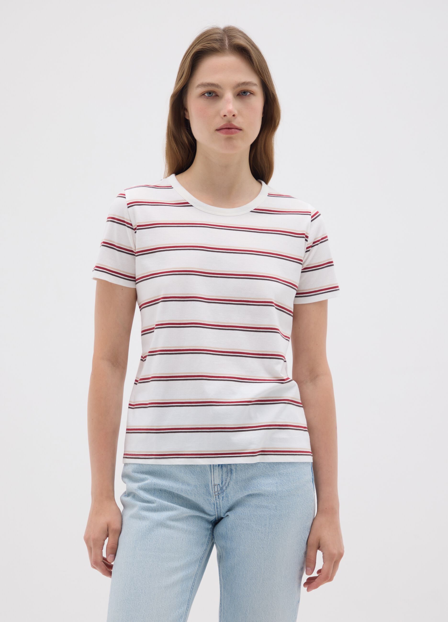 Women's Multicolour Pure Cotton T-Shirt