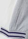 Felpa grigio melange in puro cotone con stampa Lakers_3