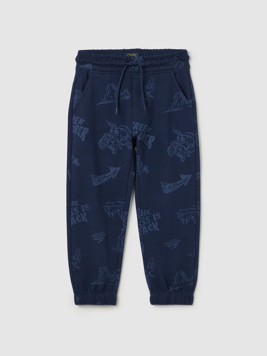 Joggers with drawstring and print_0