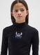 Girls' black stretch cotton blend t-shirt_2